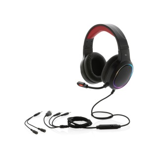 Auriculares gaming con luces promocionales